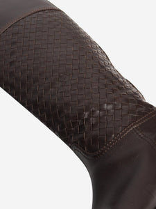 Bottega Veneta Brown leather riding boots - size EU 38 (UK 5)