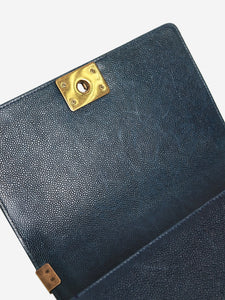 Chanel Blue 2014 Caviar Boy bag