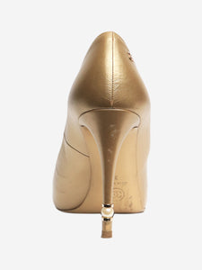 Chanel Gold heels with pearl detail - size EU 38 (UK 5)