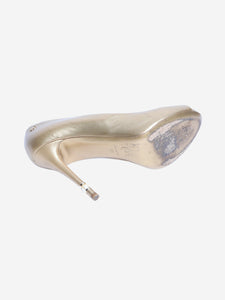Chanel Gold heels with pearl detail - size EU 38 (UK 5)