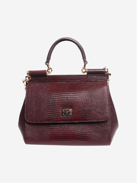 Burgundy Sicily lizard 2way bag product image