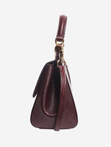Burgundy Sicily lizard 2way bag Shoulder bags Dolce & Gabbana 