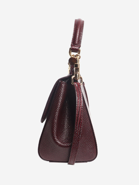 Burgundy Sicily lizard 2way bag alternate image