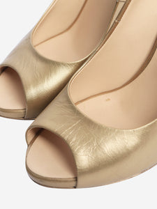 Chanel Gold heels with pearl detail - size EU 38 (UK 5)