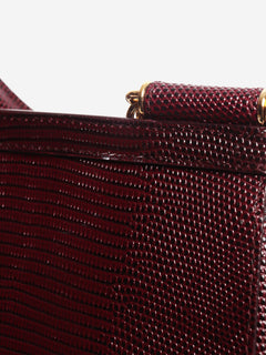 Burgundy Sicily lizard 2way bag Shoulder bags Dolce & Gabbana 