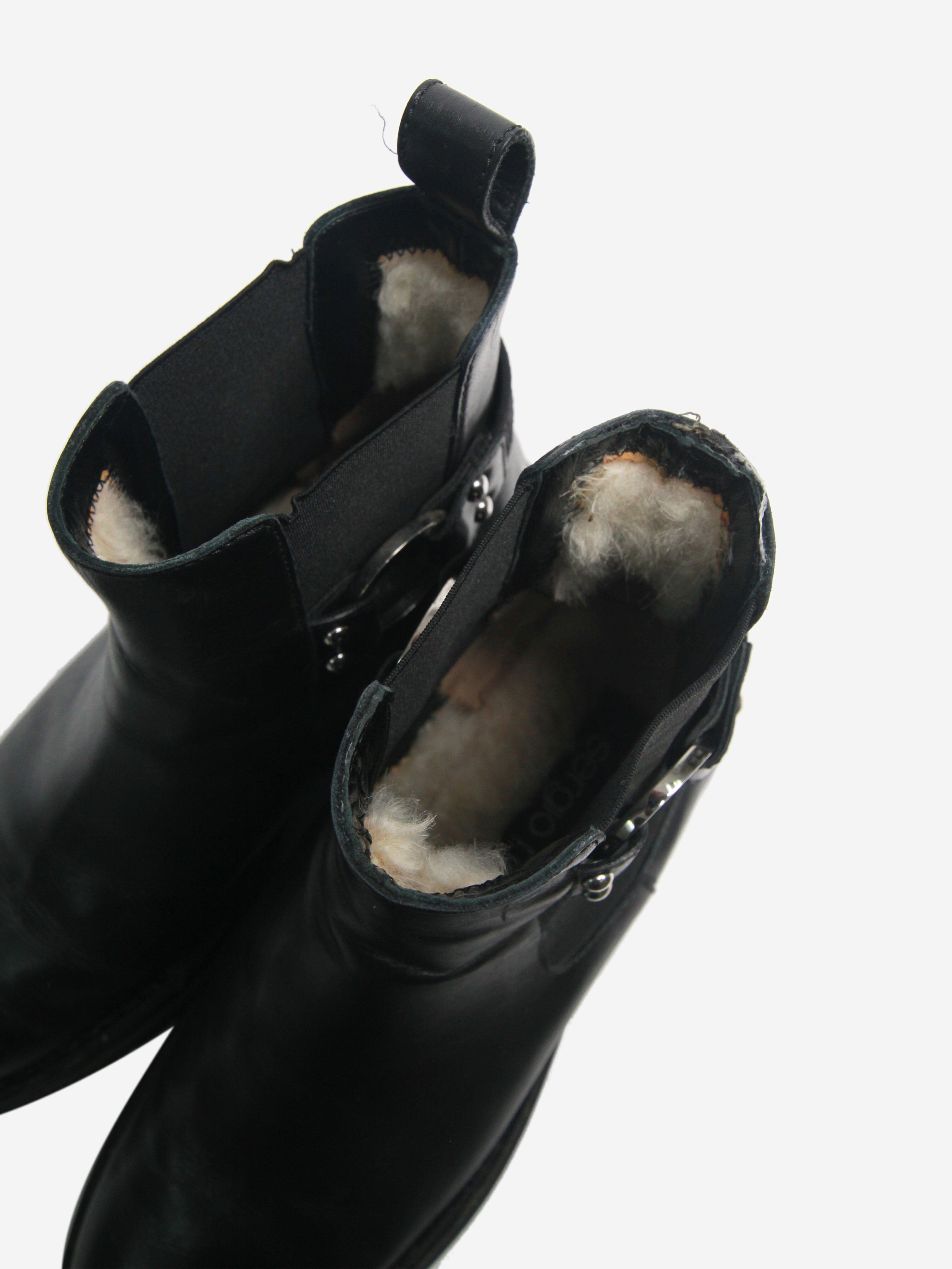Black Motor chelsea boots - size EU 38 Boots Sergio Rossi 