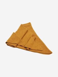 Bonpoint Mustard ribbed cape scarf