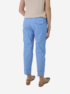 Emilio Pucci Sky blue cotton cropped trousers - size UK 6