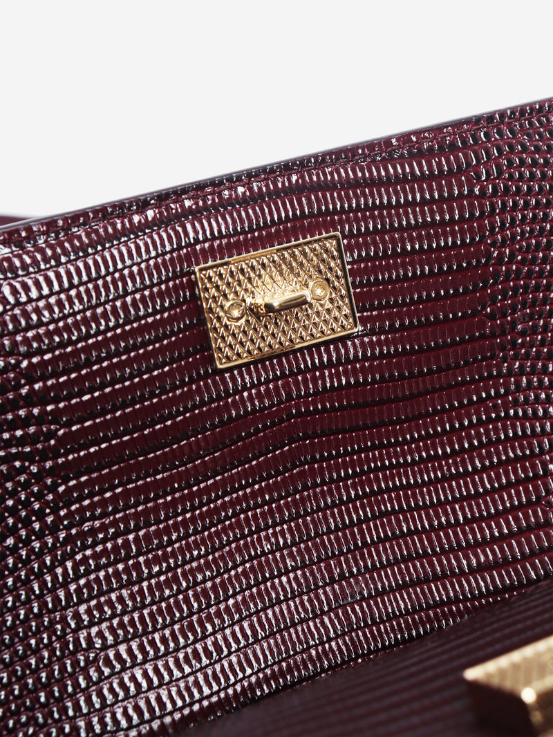 Burgundy Sicily lizard 2way bag Shoulder bags Dolce & Gabbana 
