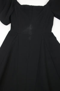 Valentino Black wide-neck A-line mini dress - size UK 6
