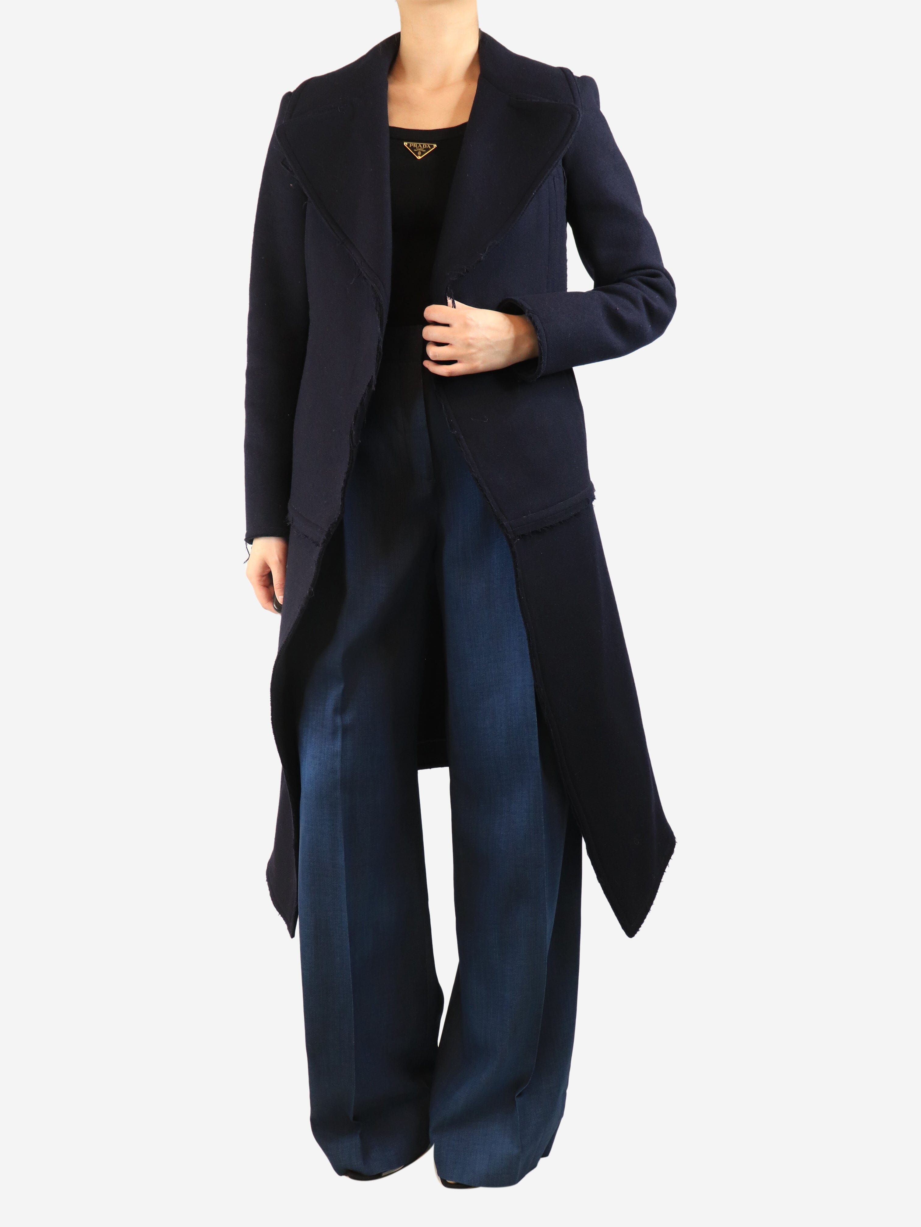 Navy wool coat - size UK 12 Coats & Jackets Celine 