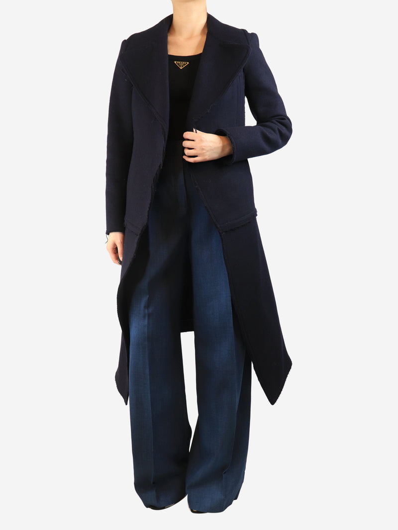 Navy wool coat - size UK 12 Coats & Jackets Celine 