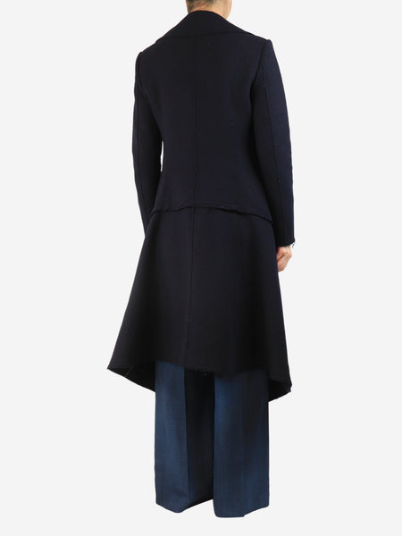 Navy wool coat - size UK 12 alternate image