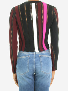 Proenza Schouler Multicoloured striped ribbed lace top - size XS