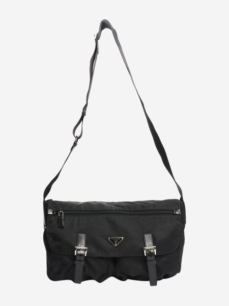 Black nylon satchel bag alternate image