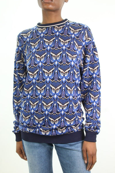 Blue owl pattern sweater - size XS Knitwear Chloe 