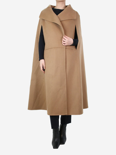 Brown signature wool cashmere cape - size XS/S Coats & Jackets Toteme 