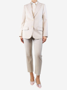 Joseph Neutral two-piece wool suit set - size UK 8