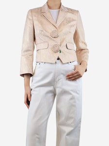 Laundry Industry Pink and gold lurex blazer - size UK 8
