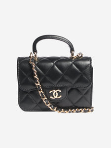 Chanel Black Micro Single-Flap Pouch bag