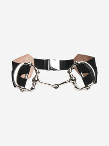 Gucci Black Horsebit leather belt