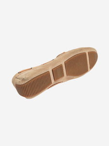 Bottega Veneta Neutral suede boat shoes - size EU 38.5 (UK 5.5)