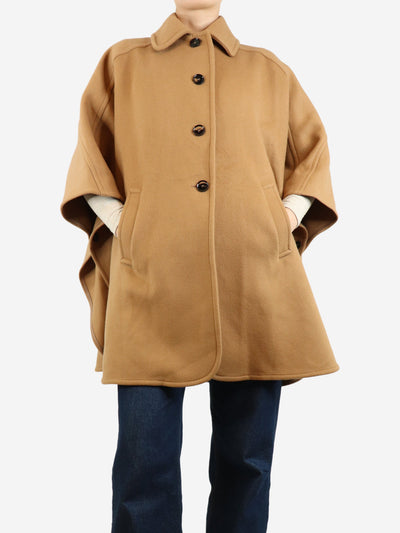 Camel wool-blend poncho coat - size S Coats & Jackets ME+EM 