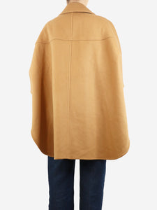 ME+EM Camel wool-blend poncho coat - size S