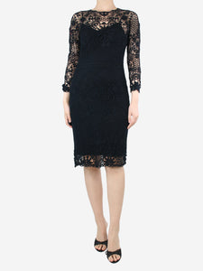 Ralph Lauren Black crochet knit dress - size L