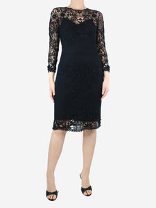 Ralph Lauren Black crochet knit dress - size L