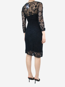 Ralph Lauren Black crochet knit dress - size L