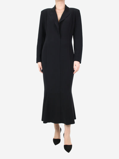 Black lapel v-neck dress - size M Dresses Norma Kamali 