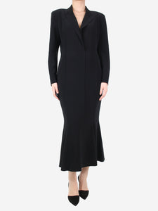 Norma Kamali Black lapel v-neck dress - size M