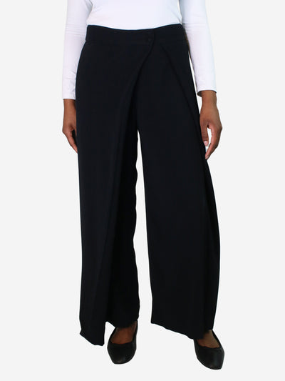 Black overlay trousers - size UK 12 Trousers Maria Grachvogel 