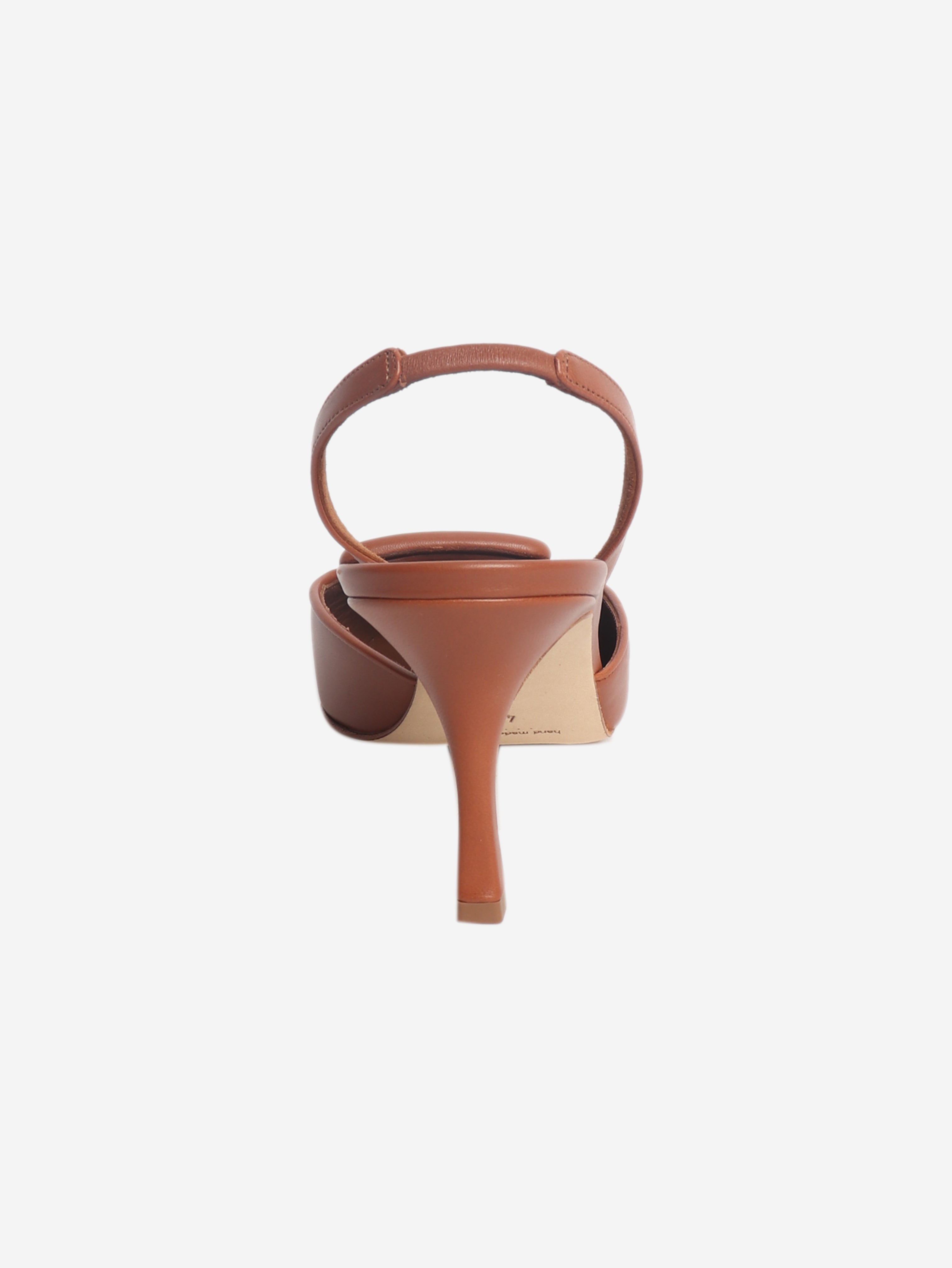 Brown leather slingback heels - size EU 40 (UK 7)