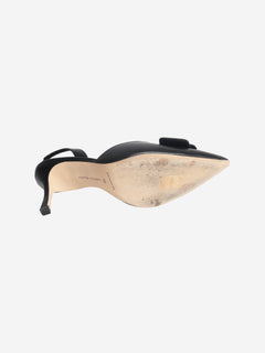 Black leather slingback heels - size EU 40 (UK 7)