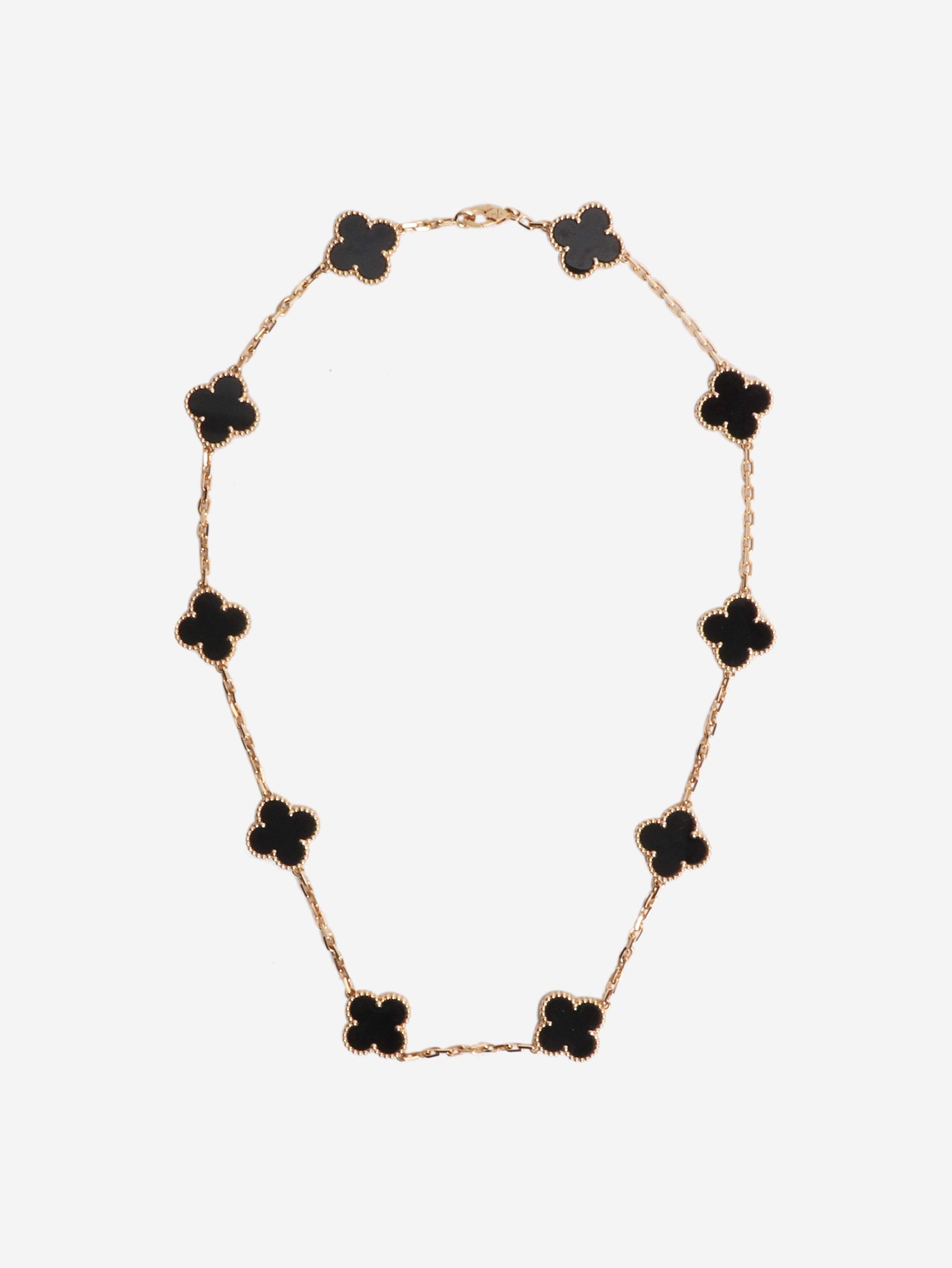 18k Yellow gold vintage Al Hambra 10 motifs necklace Necklaces Van Cleef & Arpels 