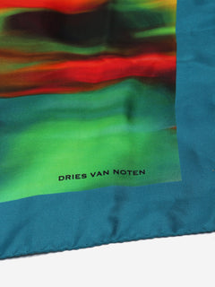 Multicolour artisan-dyed silk scarf Scarves Dries Van Noten 