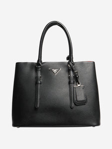 Prada Black Saffiano Cuir leather 2way bag