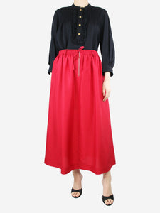 Joseph Red silk elasticated skirt - size UK 10