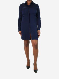 The Row Navy blue silk shirt dress - size US 10