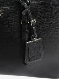 Prada Black Saffiano Cuir leather 2way bag