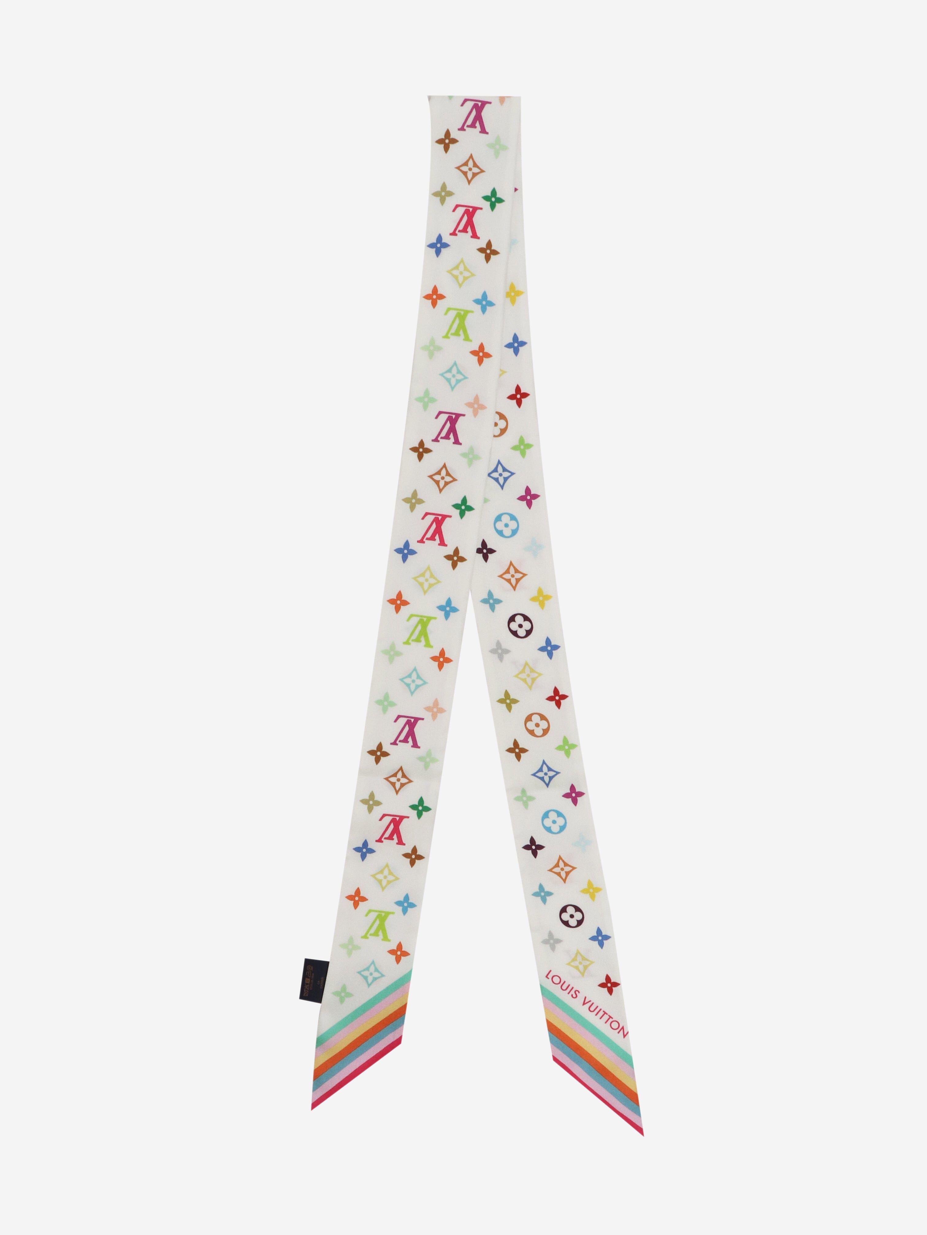 White Murakami Monogram BB bandeau Scarves Louis Vuitton 