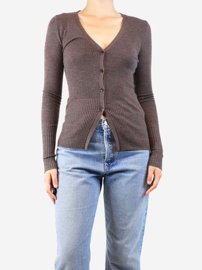 Brown Christine wool cardigan - size S Knitwear Issue Twelve 