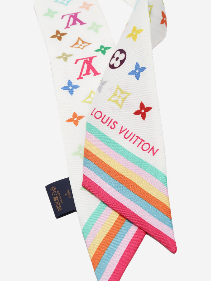 White Murakami Monogram BB bandeau Scarves Louis Vuitton 