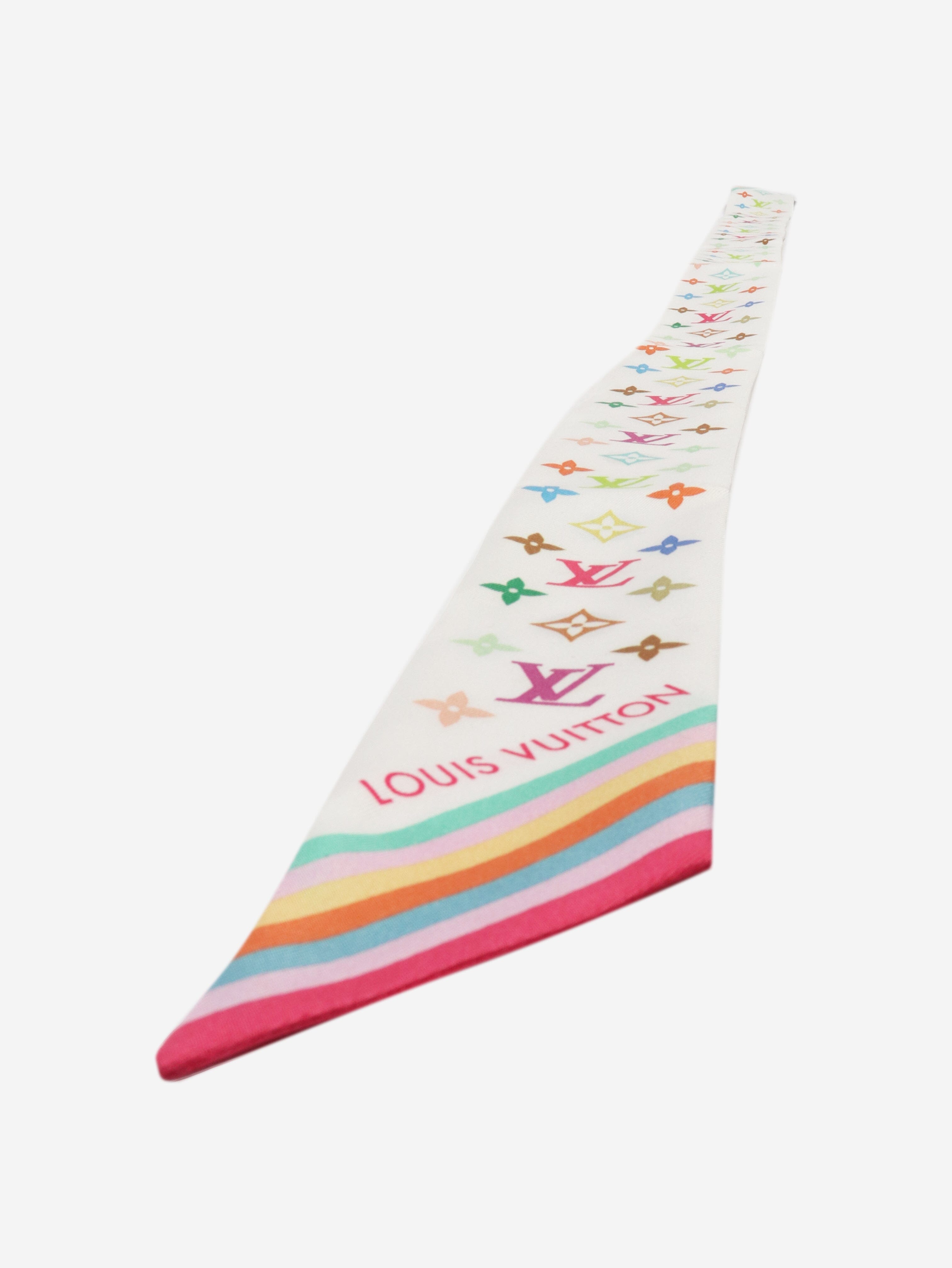 White Murakami Monogram BB bandeau Scarves Louis Vuitton 