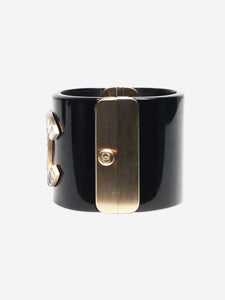 Chanel Black CC cuff bangle