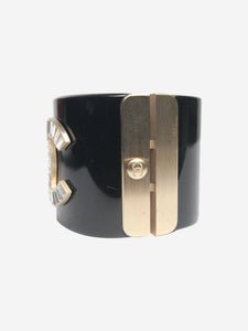 Chanel Black CC cuff bangle