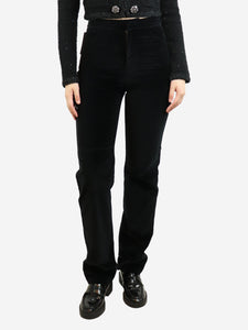 Wrong Generation Black velvet straight-leg trousers - size S