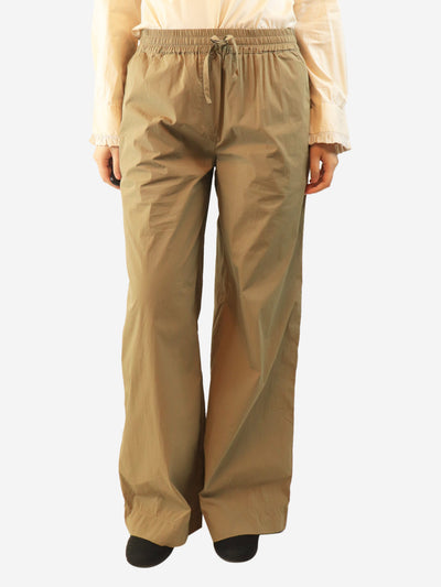 Neutral elasticated taffeta trousers - size M Trousers P.A.R.O.S.H 